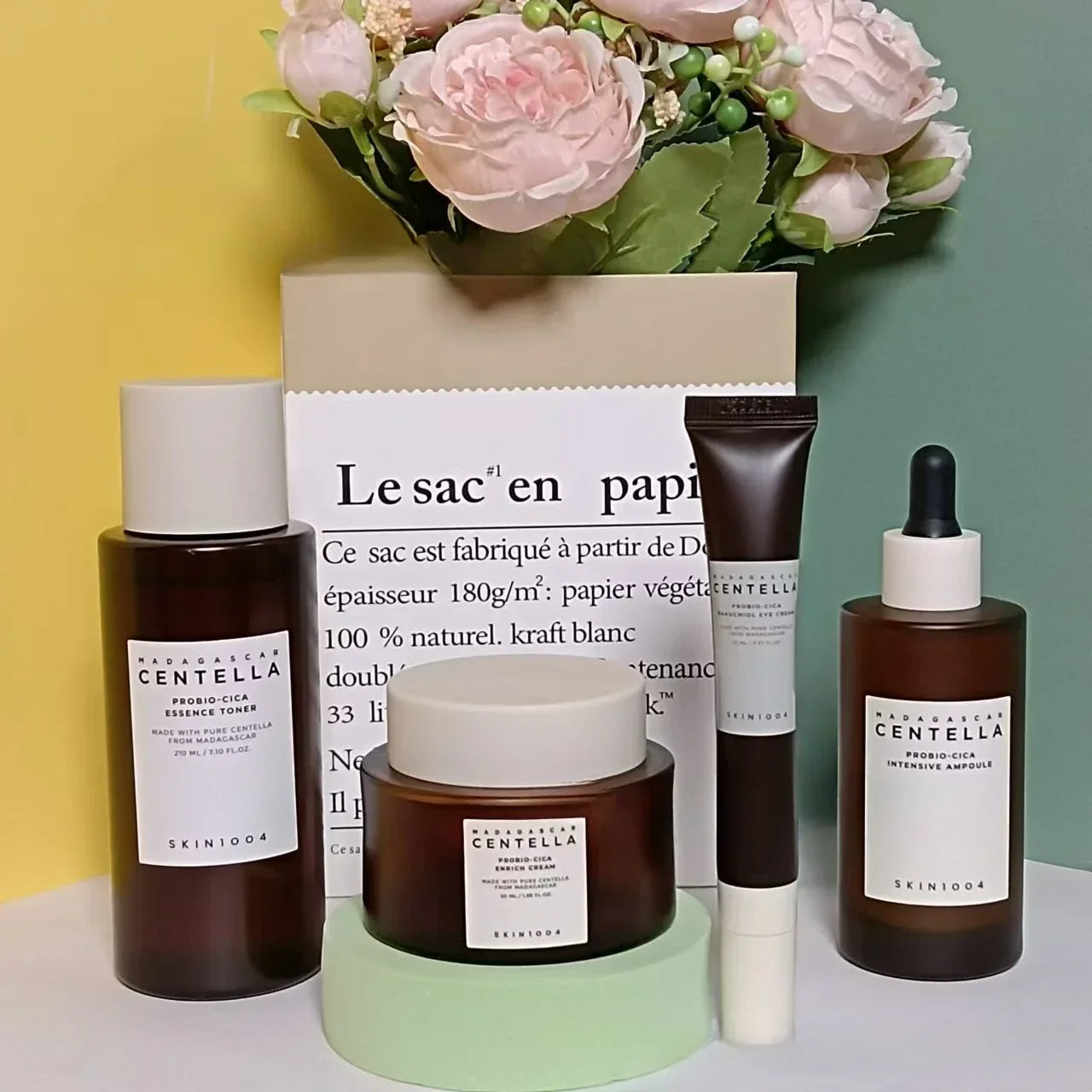 SKIN1004 Brown Series Centella Asiatica Probiotic - Kit 4 Produits Anti-Acné