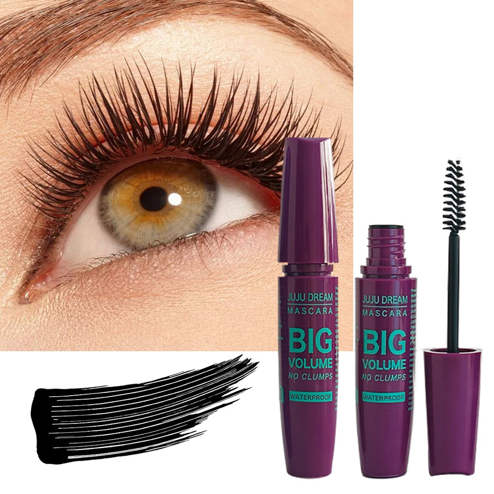 JUJU DREAM Mascara 4D Fibres - Volume Allongement Imperméable Noir Intense