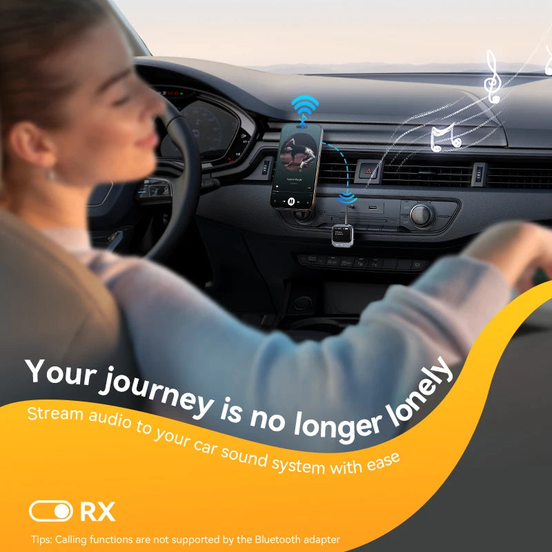 Adaptateur Bluetooth 5.4 Joyroom 2-en-1 Voiture - Émetteur Récepteur AUX LED