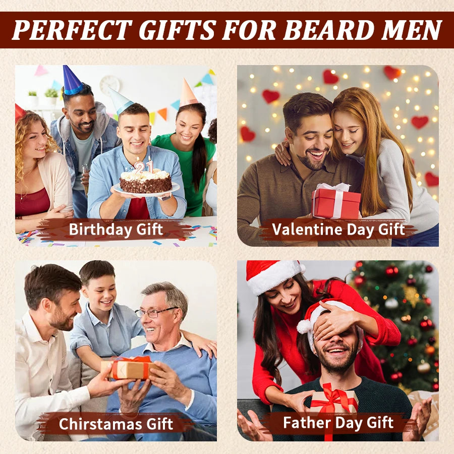 Kit 2 Premium Beard Oils - Volumizing &amp; Revitalizing for Men