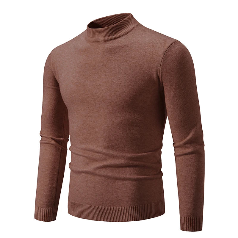 Pull Col Roulé Tricoté Homme Femme - Demi Col Haute Qualité Automne Hiver Unisexe