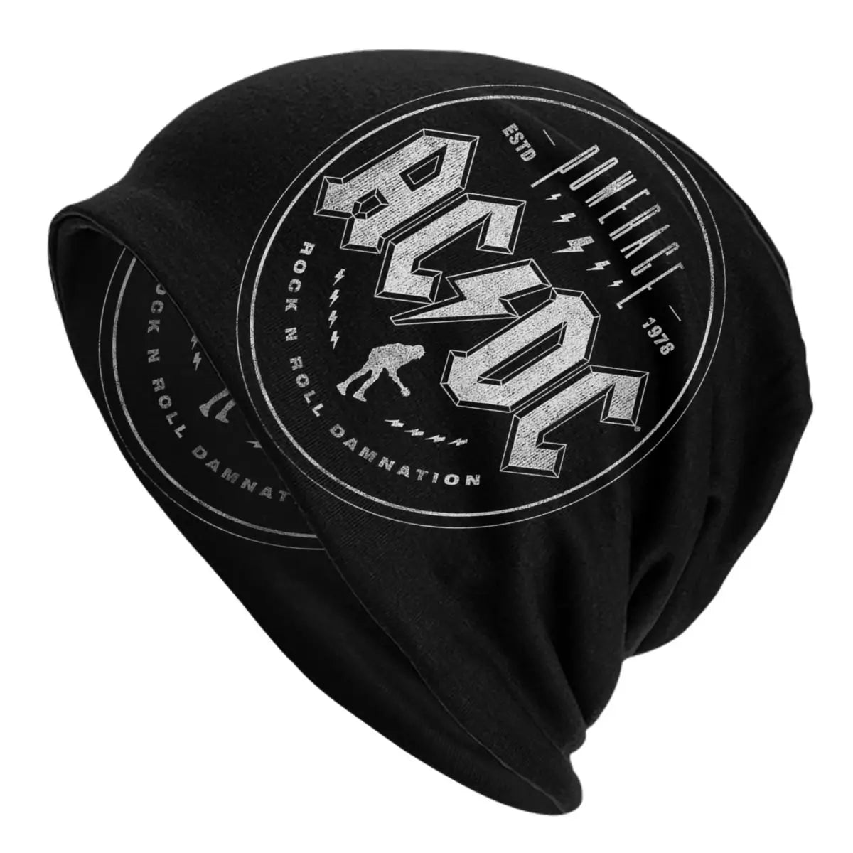 Bonnet Rétro Rock AC/DC - Tricot Hiver Heavy Metal Unisexe