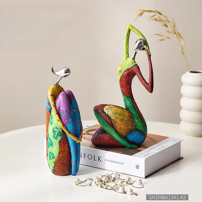 Sculpture Personnage Abstrait Créatif - Poupée Art Moderne Salon Bureau Cadeau