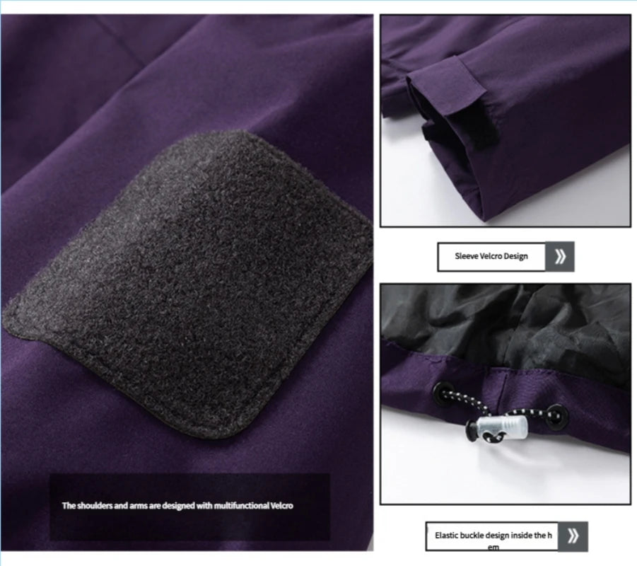 Veste Coupe-Vent Imperméable Unisexe - Capuche Tactique Randonnée Camping Léger Respirant