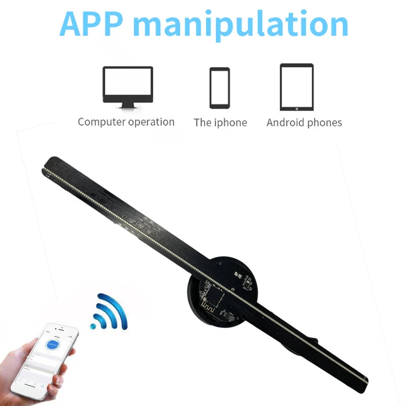 Projecteur Hologramme WiFi 3D Panneau LED - Décoration Fête Mariage Noël DIY