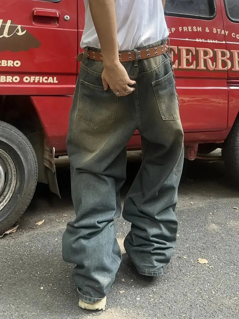 Jean Homme Américain Décontracté - Coupe Droite Ample