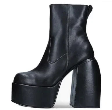 Automne hiver femmes bottes Punk sur le genou bottes plate-forme chaussures pour femmes 2025 Sexy dames bottes hautes gothique Chaussure Femme