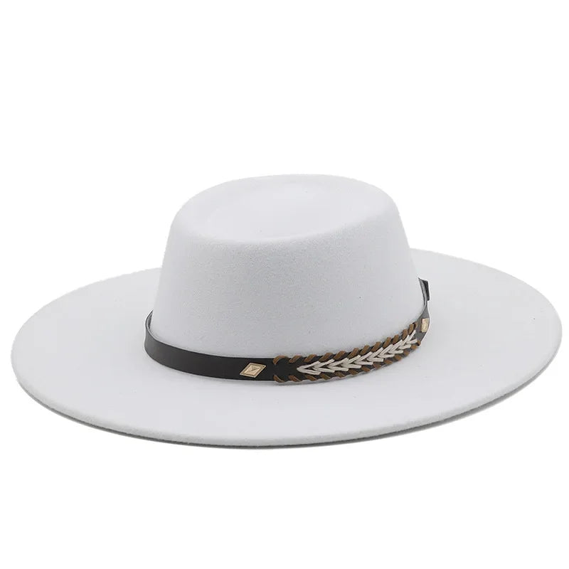 Chapeau Fedora Feutre Style Britannique - Bord Large Jazz Luxe Unisexe