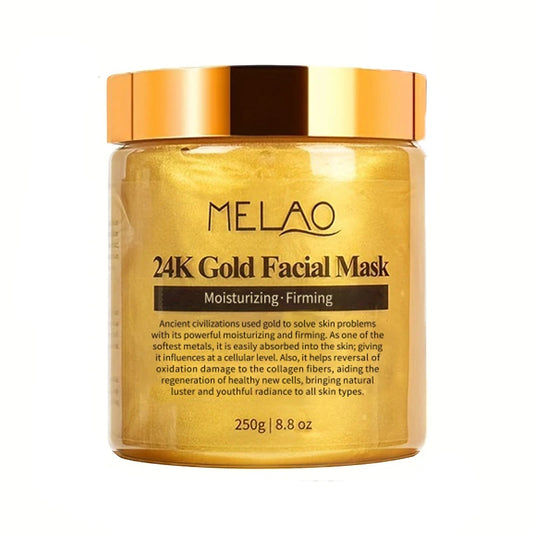 Masque Facial Doré 24K Collagène - Hydratant Anti-Âge Beauté Luxe