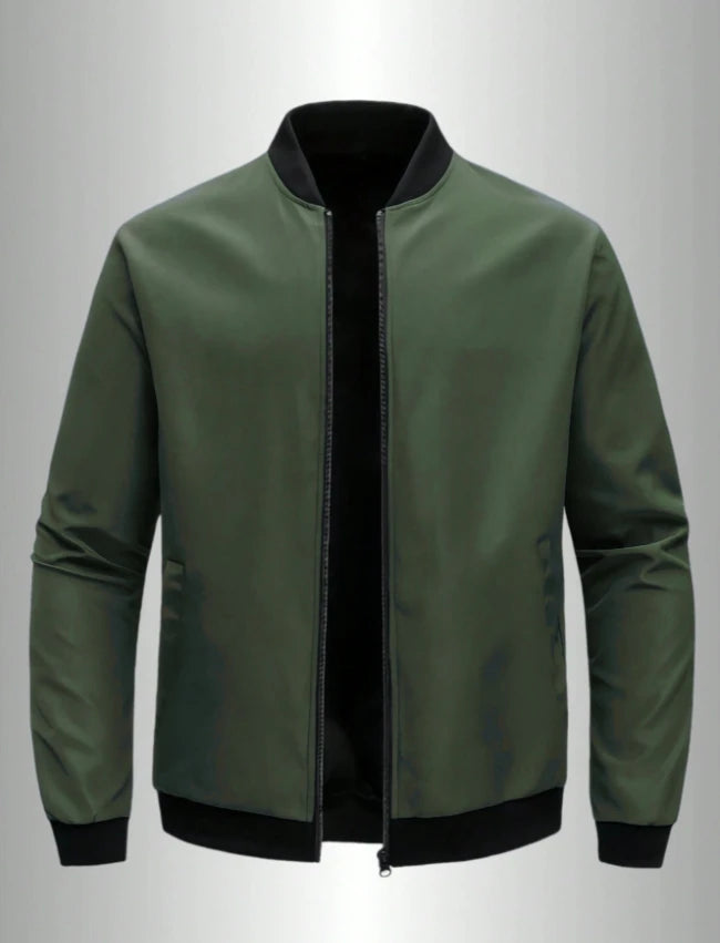 Veste Baseball Homme Printemps Automne - Blouson Court Ample Décontracté Couleur Unie 2025