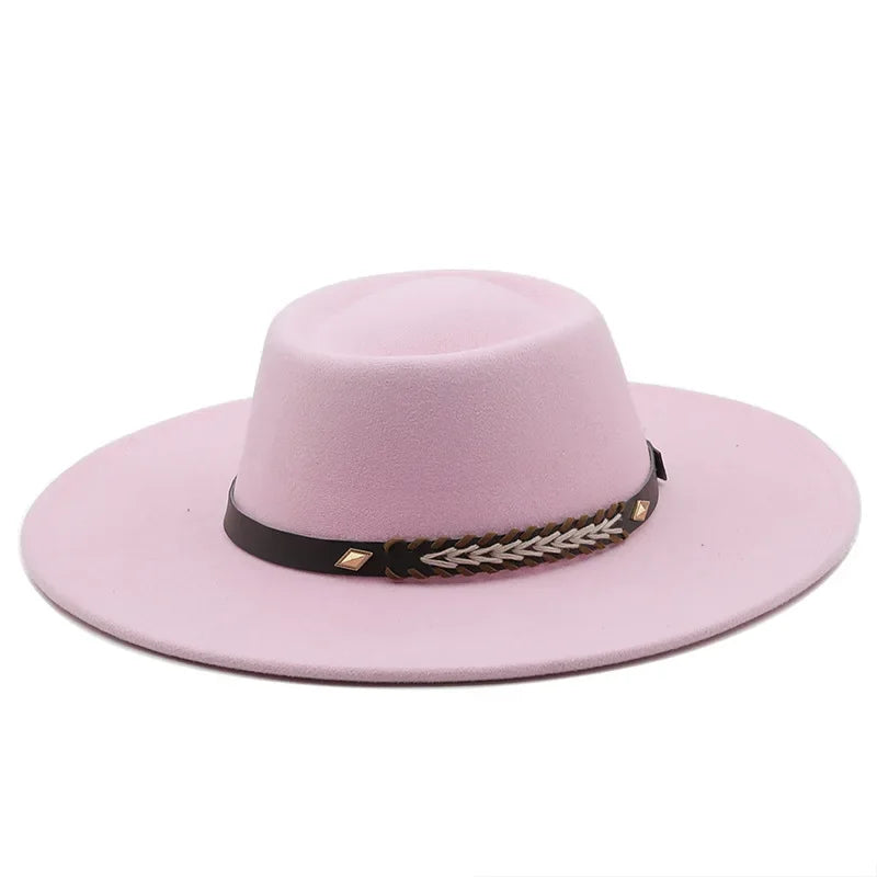 Chapeau Fedora Feutre Style Britannique - Bord Large Jazz Luxe Unisexe
