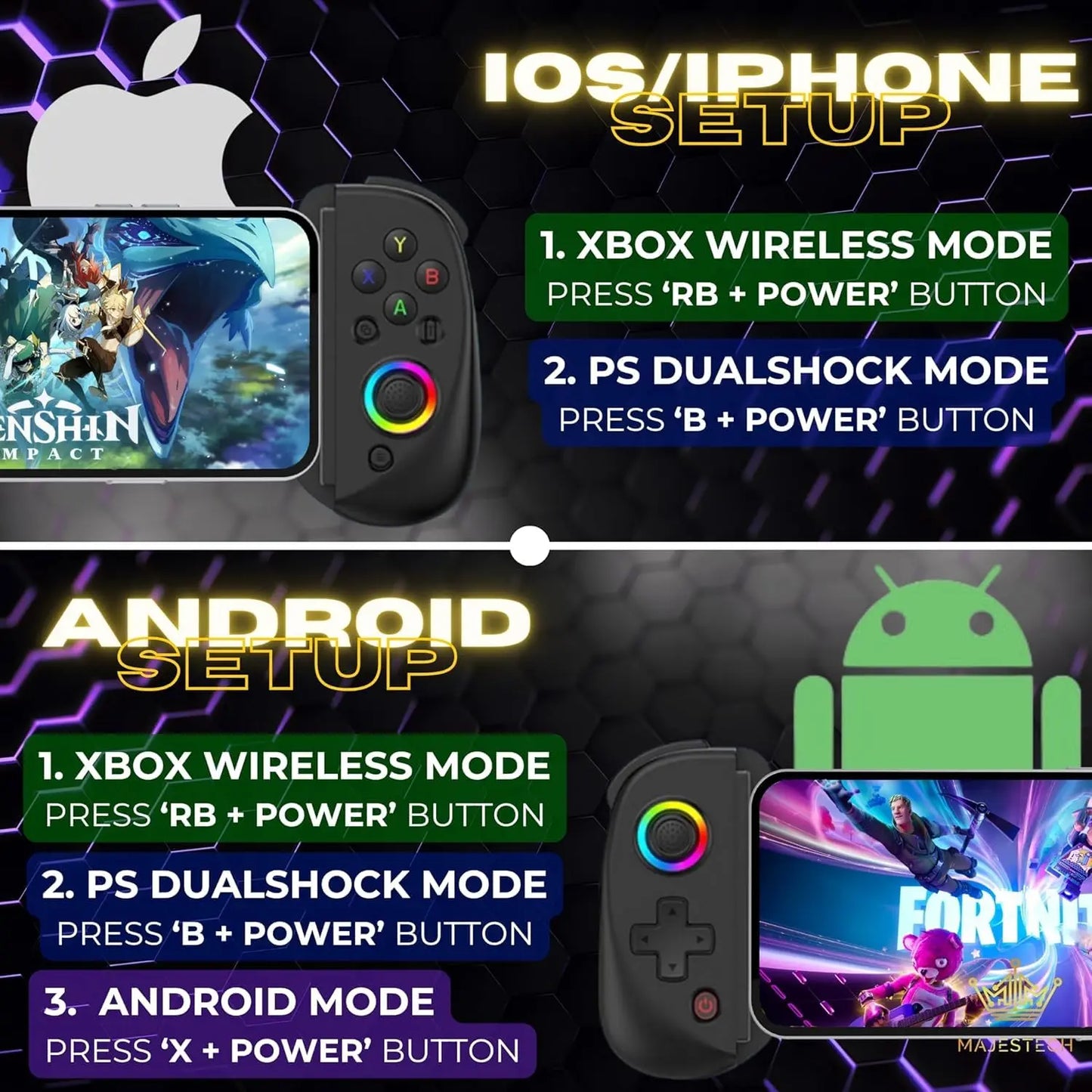 Contrôleur Jeu Mobile iPhone Android - Joystick Xbox Cloud Gaming PS