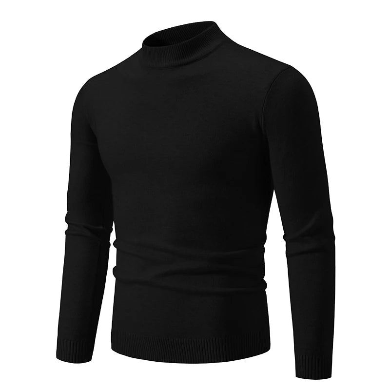 Pull Col Roulé Tricoté Homme Femme - Demi Col Haute Qualité Automne Hiver Unisexe