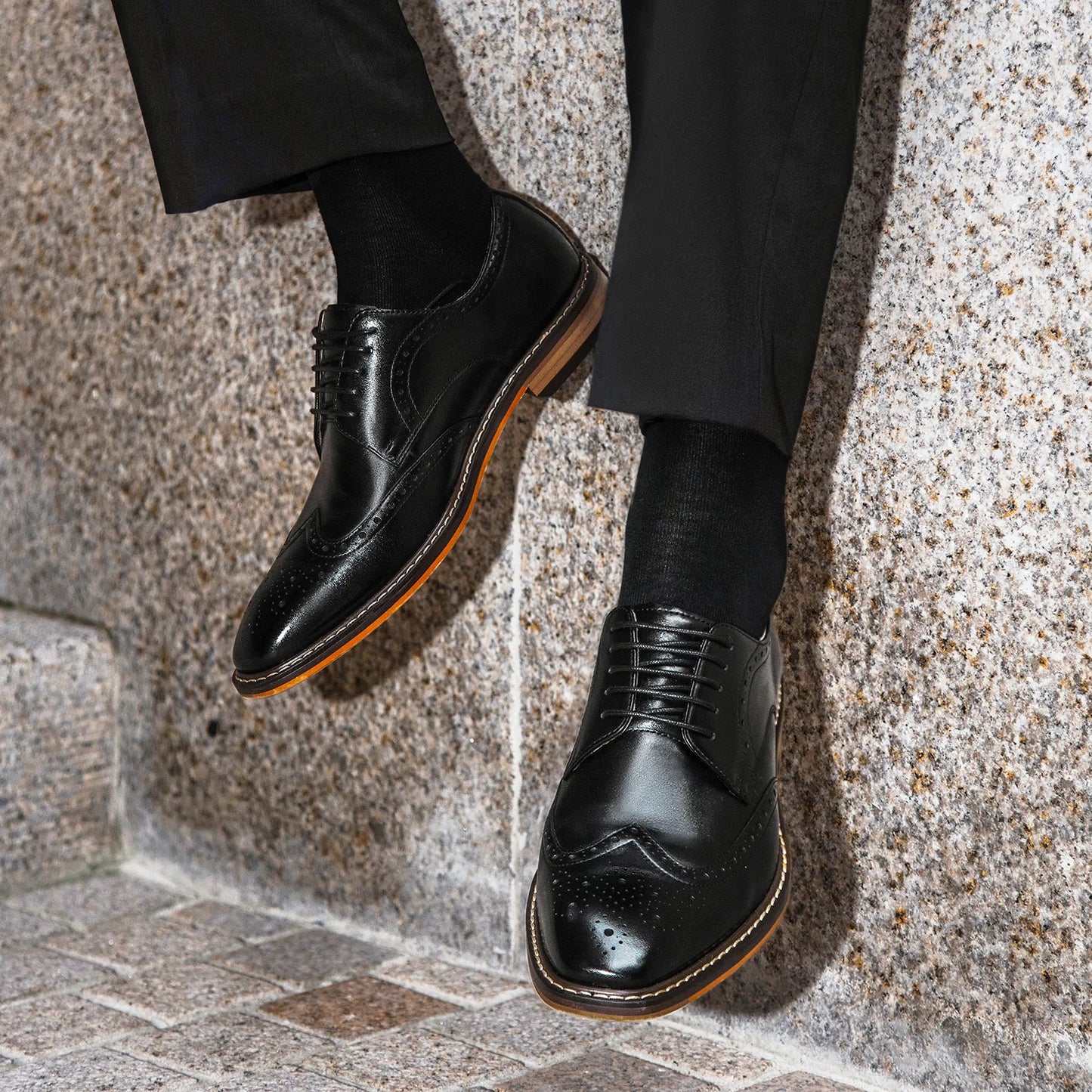 Chaussures DESAI Cuir Véritable Richelieu - Robe Affaires Gentleman Homme Cadeau