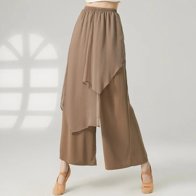 Pantalon Danse Mousseline Femme - Jambe Large Performance