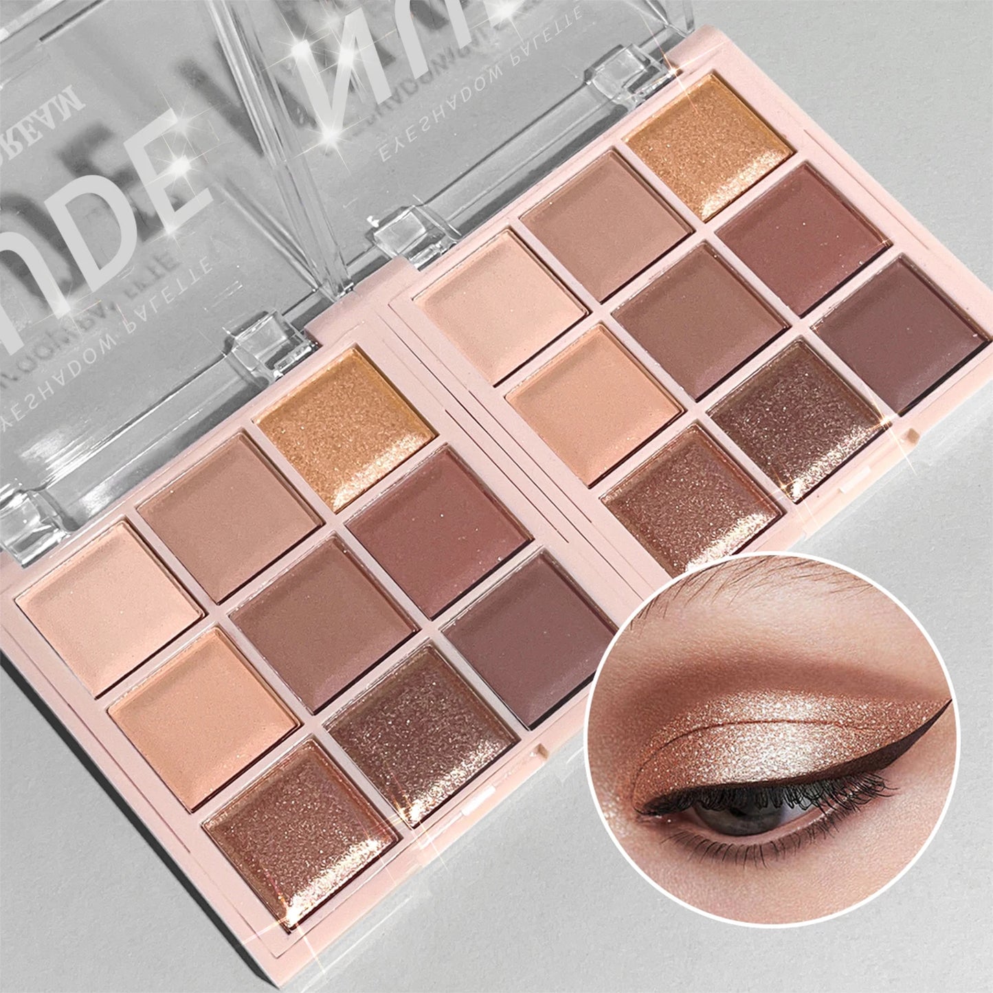 JUJU DREAM Palette Fards à Paupières 9 Couleurs - Mat Pailleté Thé au Lait