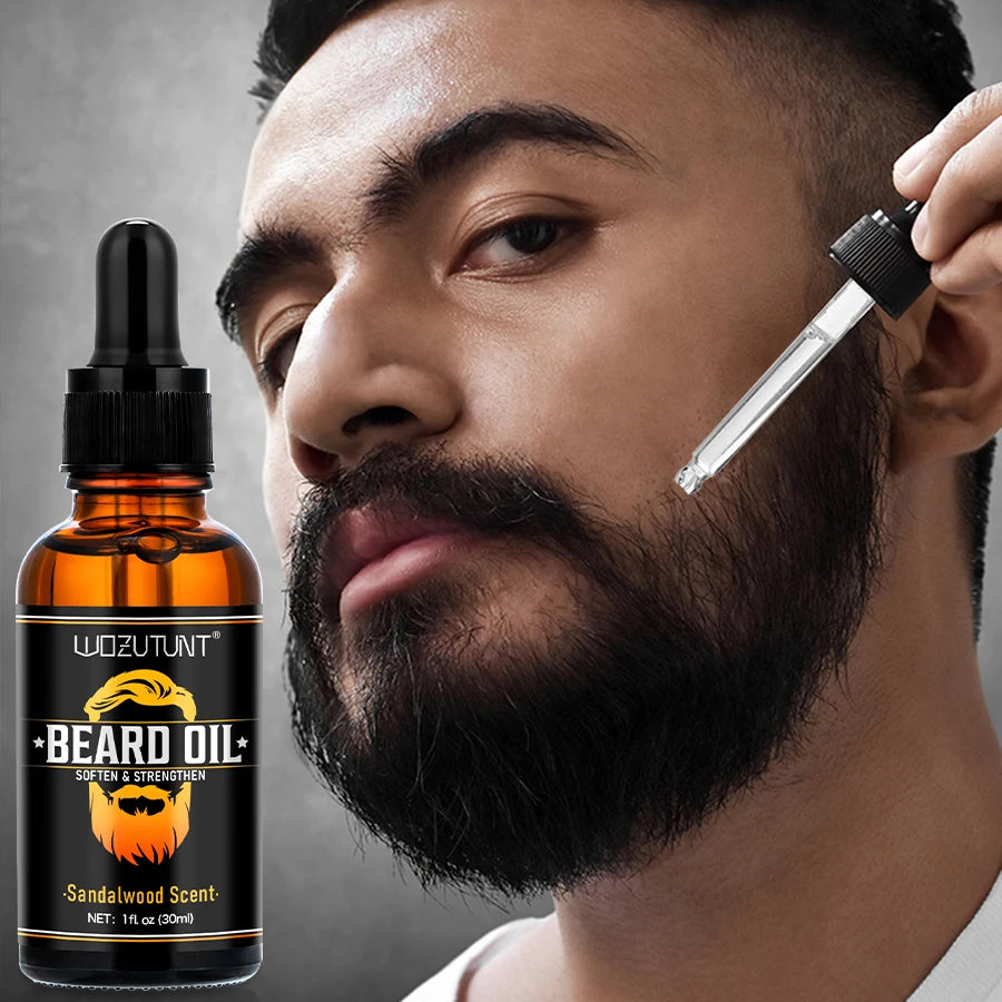 Natural Shea Beard Oil - Sandalwood 30ml | Softens &amp; Strengthens
