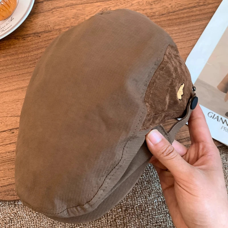 Béret Rétro Café Unisexe - Style Japonais Protection Solaire Été Automne
