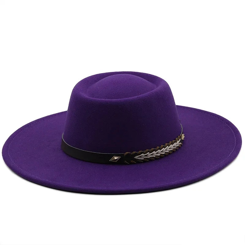 Chapeau Fedora Feutre Style Britannique - Bord Large Jazz Luxe Unisexe