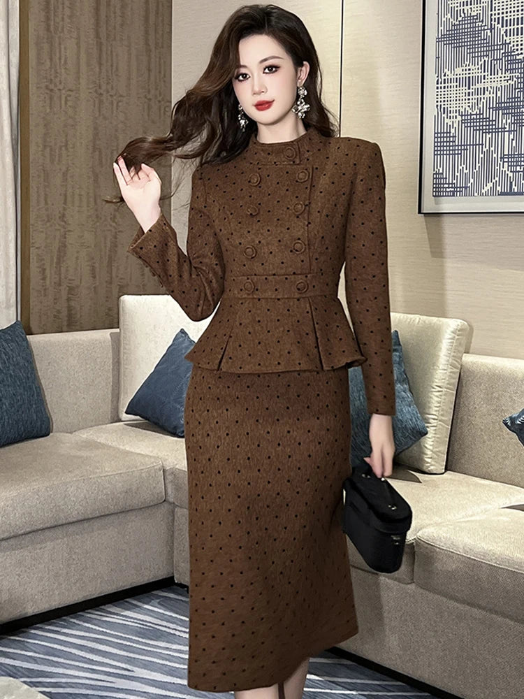 Robe Mi-Longue Femme Vintage Double Boutonnage - Élégante Fête Printemps