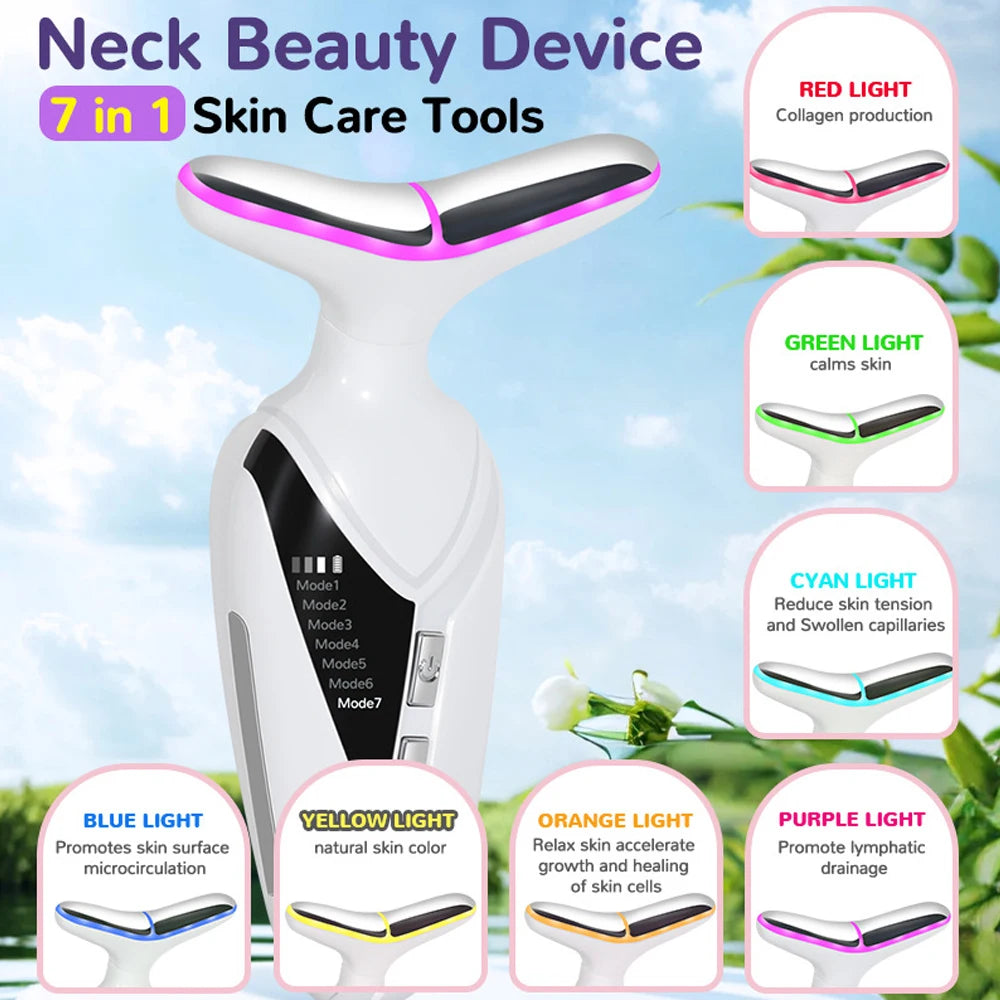 Rechargeable Face and Neck Massager - Portable Skin Lifting for Women