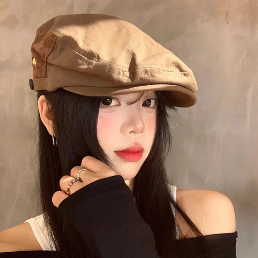 Béret Rétro Café Unisexe - Style Japonais Protection Solaire Été Automne