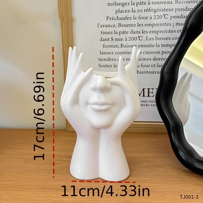 Porte-Brosse Maquillage Visage Blanc - Organisateur Rangement Cosmétiques Bureau