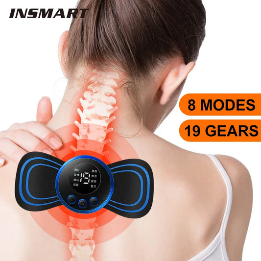 Masseur Cervical EMS Électrique - 8 Modes de Massage