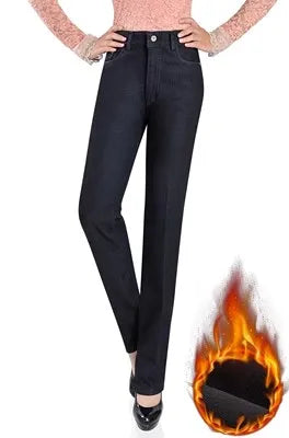 Jean Femme Grande Taille Chaud - Pantalon Mère Confort