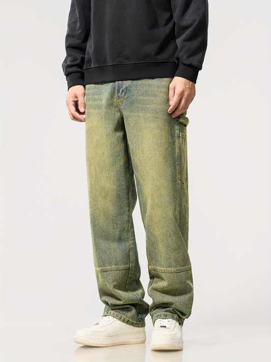 Pantalon Denim Homme Multi-Poches - Style Streetwear Rétro Loose Fit