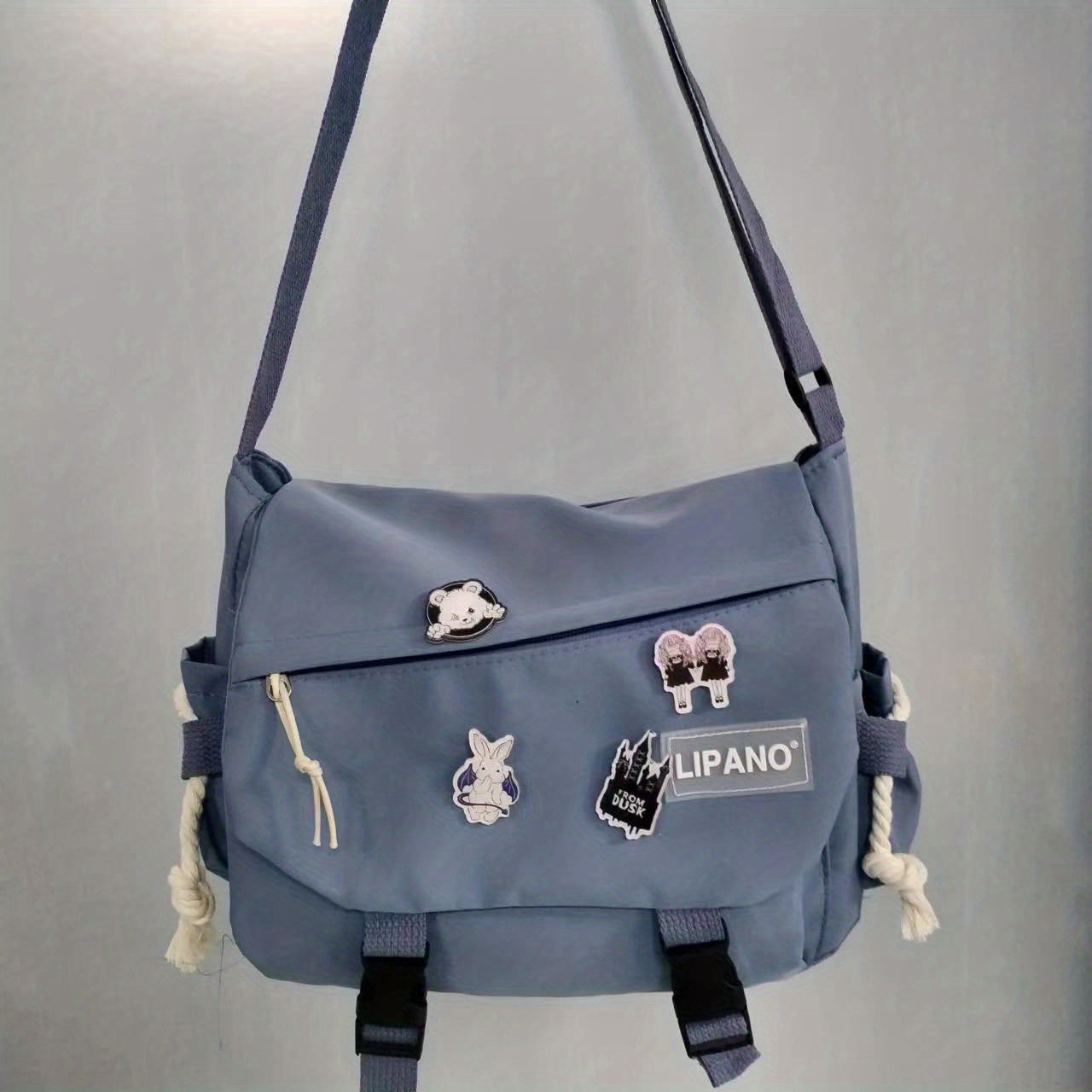 Sac Messager Nylon Homme Grande Capacité - Bandoulière Durable Étudiant Travail