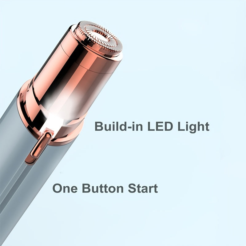 USB Rechargeable Facial Hair Remover - Painless Eyebrow Shaver for Women