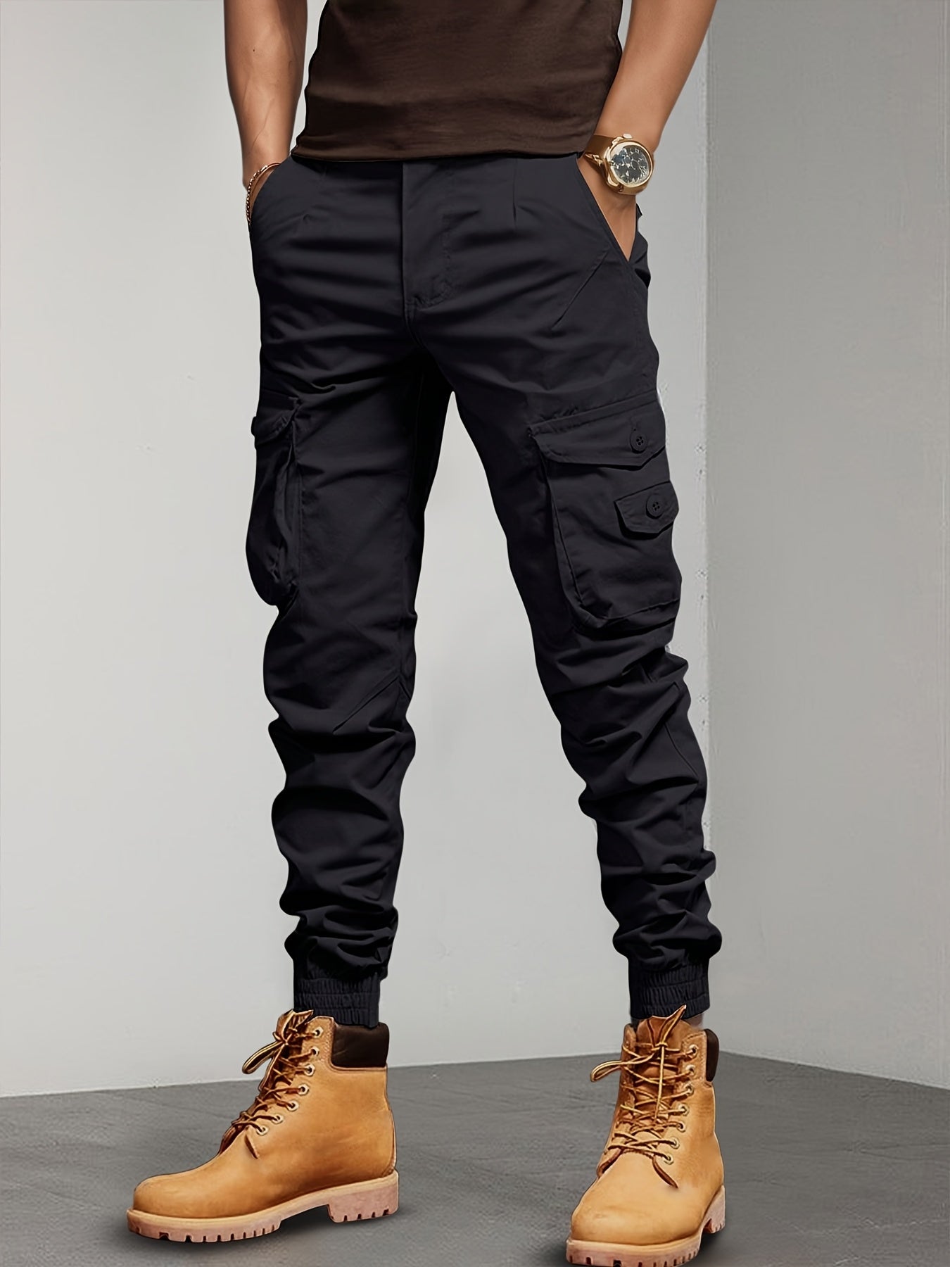 New Style Overalls Men Multi-Pocket Retro Casual Men's Pants Casual Loose Leg Pants