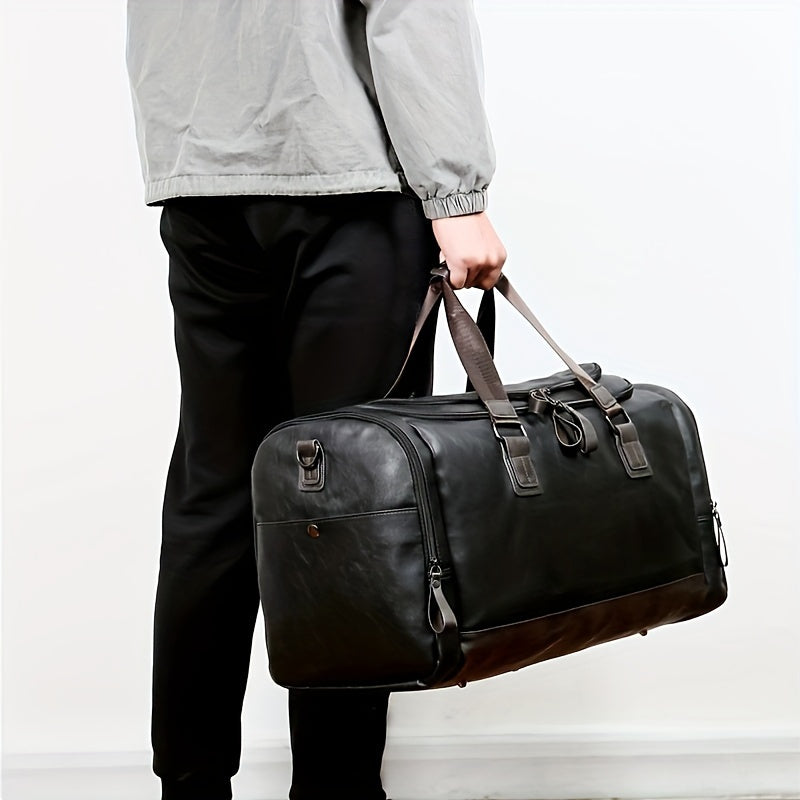 Sac de Voyage Duffel Homme - Bretelles Ajustables & Multiples Compartiments