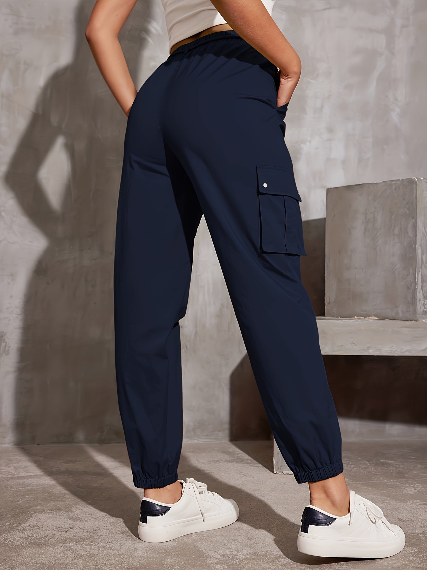 Pantalon Cargo Y2K Femme - Poches Multiples Cordon Serrage Ample Toutes Saisons