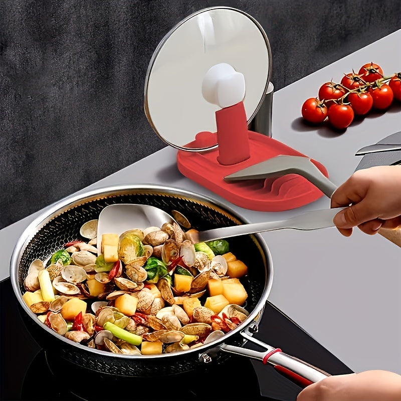 Support Couvercle Casserole Pliable - Porte-Cuillère Spatule Cuisine