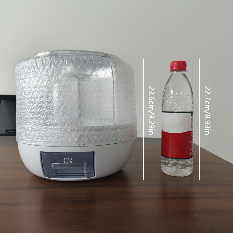 Boîte Stockage Céréales Rotative Compartimentée - Distributeur Riz Hermétique Anti-Humidité