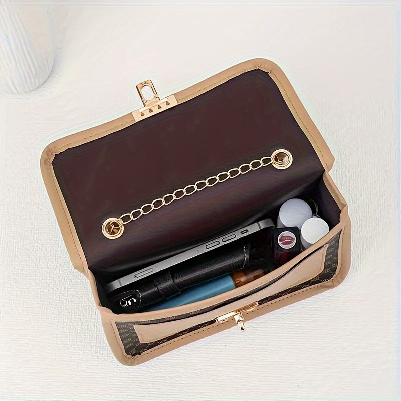 Sac à Bandoulière Vintage Fausse Fourrure - Motif Géométrique Rétro