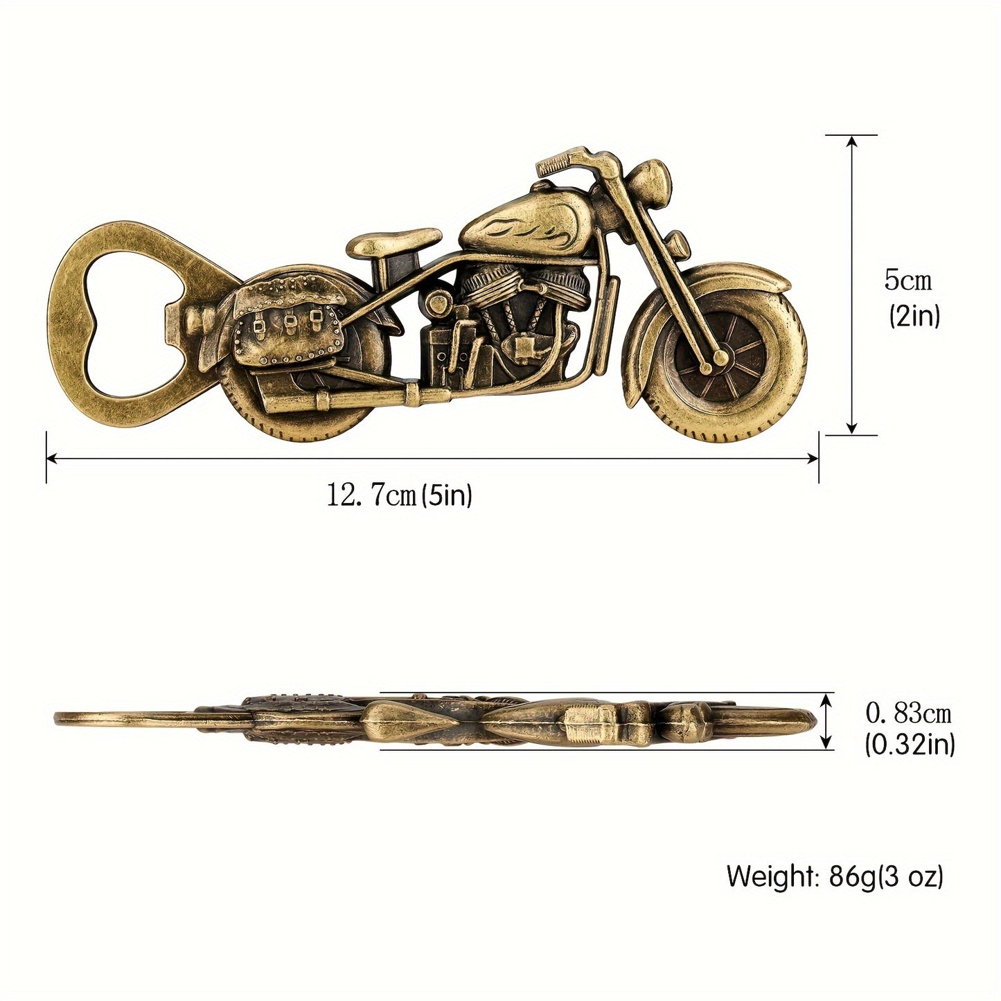 Décapsuleur Moto Cadeau Homme - Ouvre-Bouteille Biker avec Boîte Cadeau