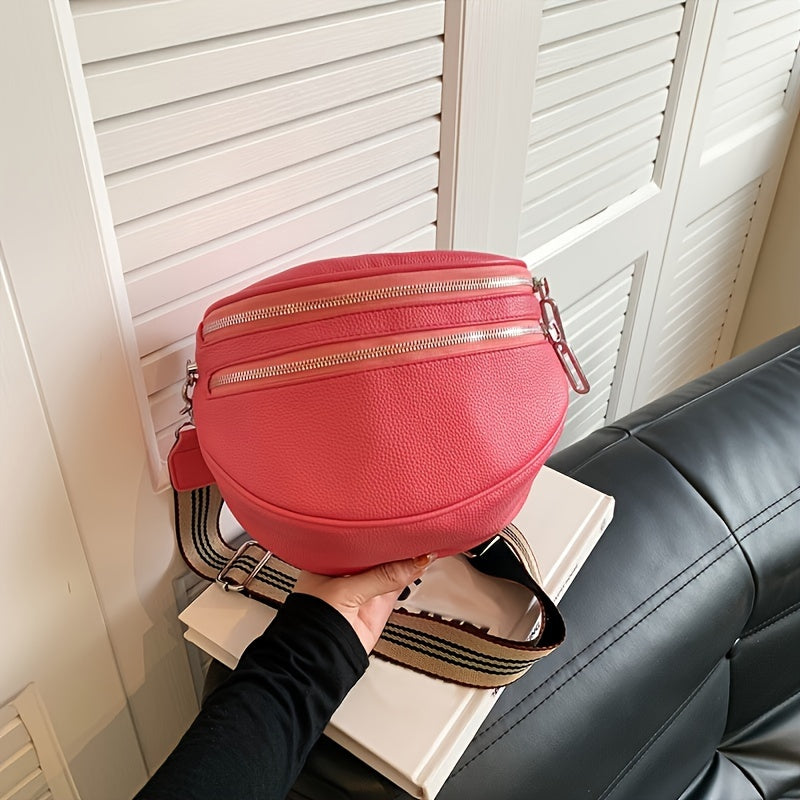 Sac Convertible Élégant Cuir Synthétique - Banane/Bandoulière Femme