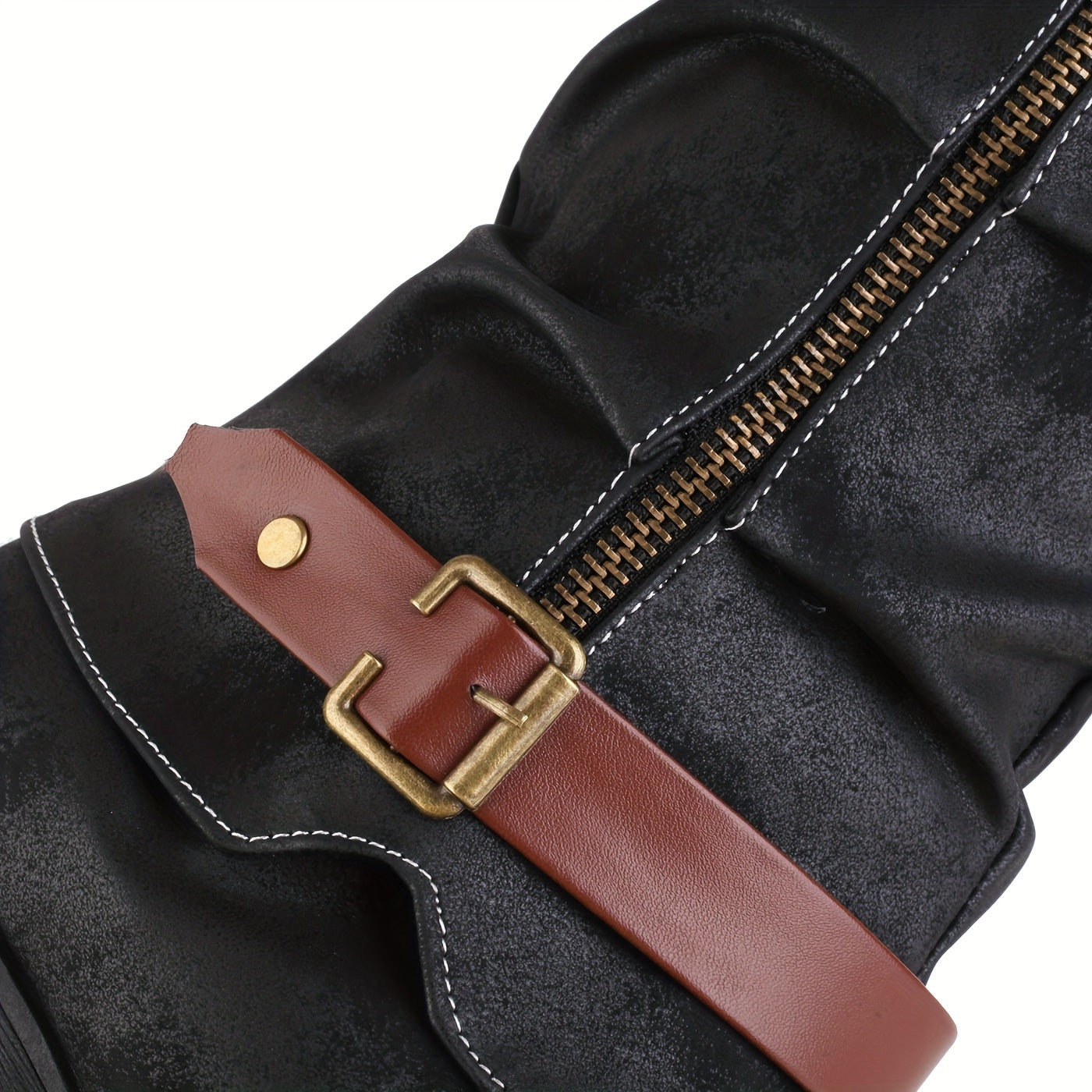 Bottes Western Mi-Mollet Femme - Vintage Chaudes Antidérapantes Plates Hiver