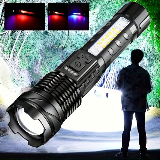 Lampe Torche Rechargeable Puissante - Projecteur LED Camping Extérieur