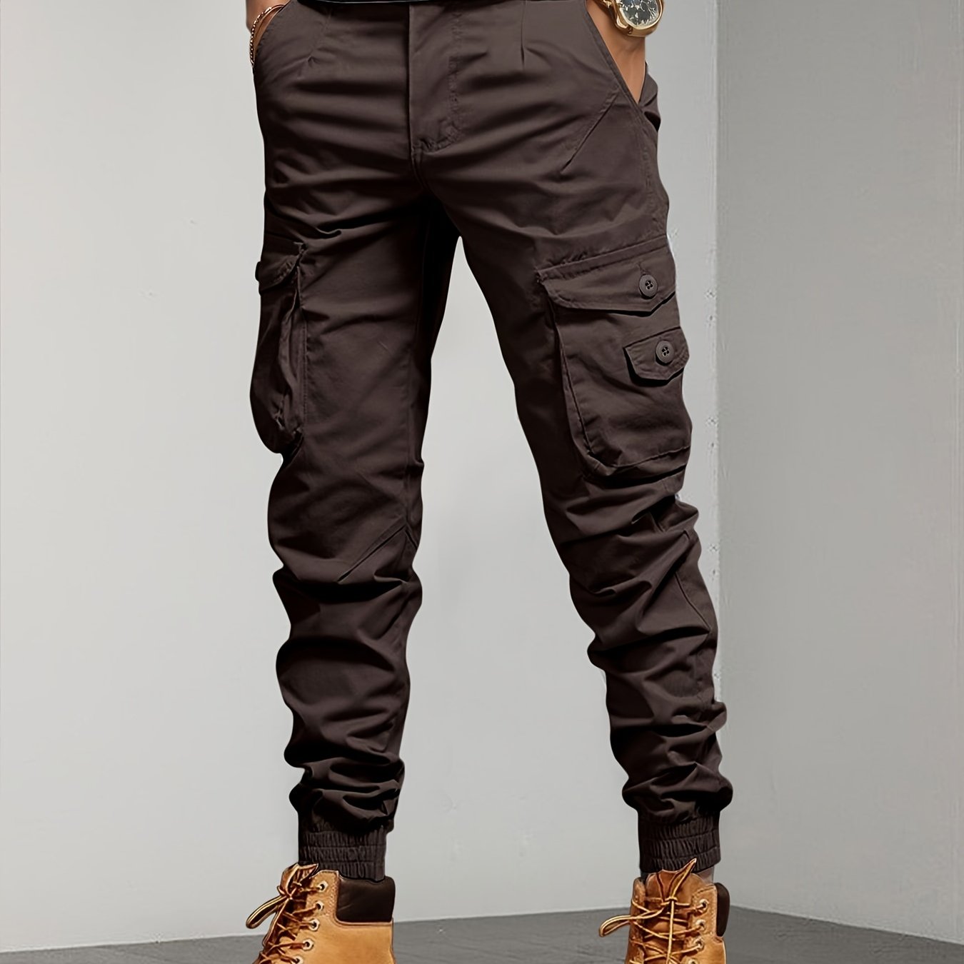 New Style Overalls Men Multi-Pocket Retro Casual Men's Pants Casual Loose Leg Pants