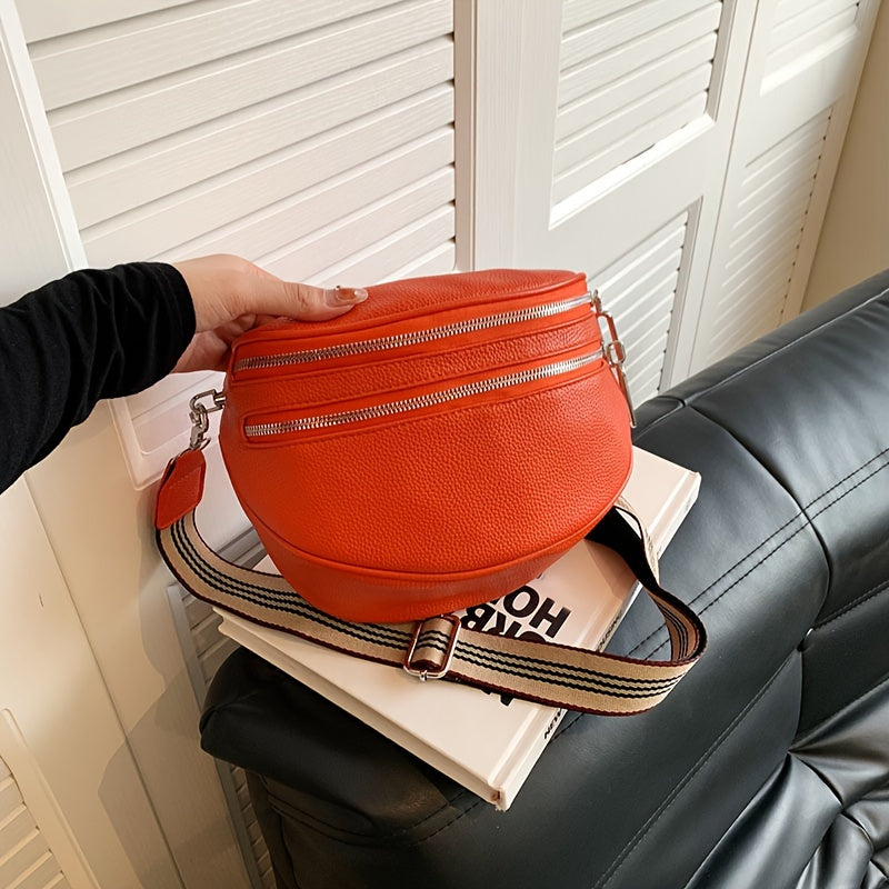 Sac Convertible Élégant Cuir Synthétique - Banane/Bandoulière Femme