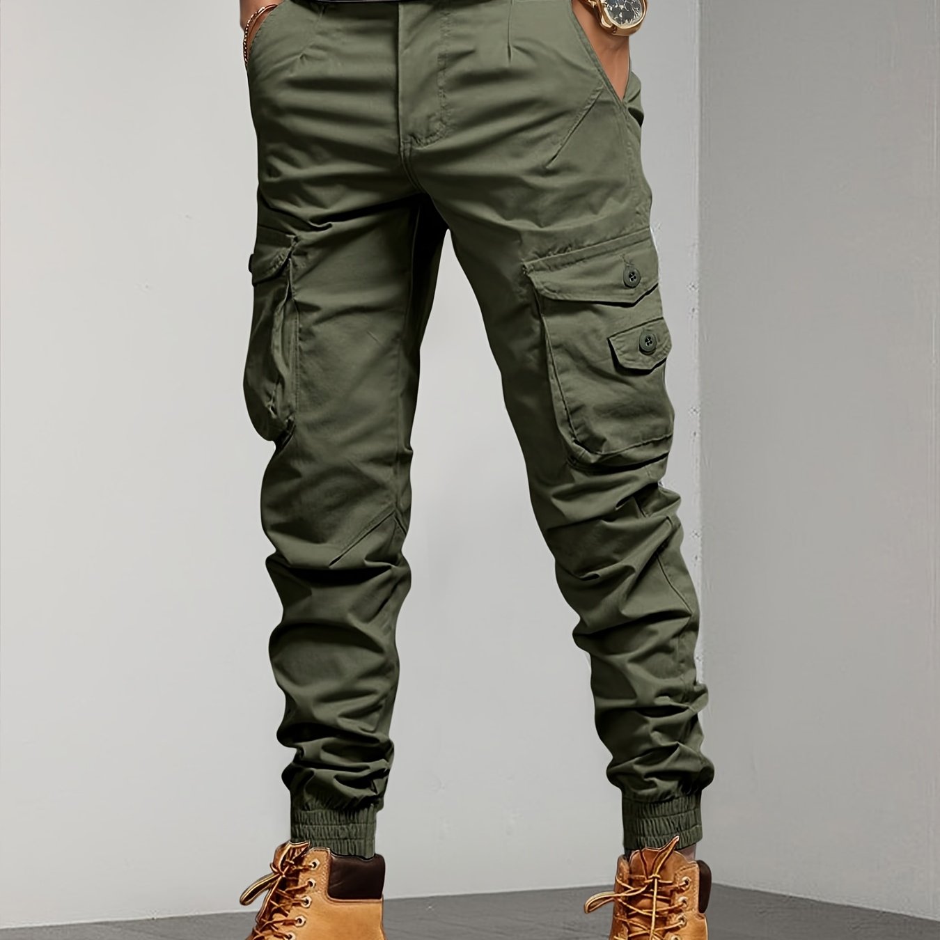 New Style Overalls Men Multi-Pocket Retro Casual Men's Pants Casual Loose Leg Pants