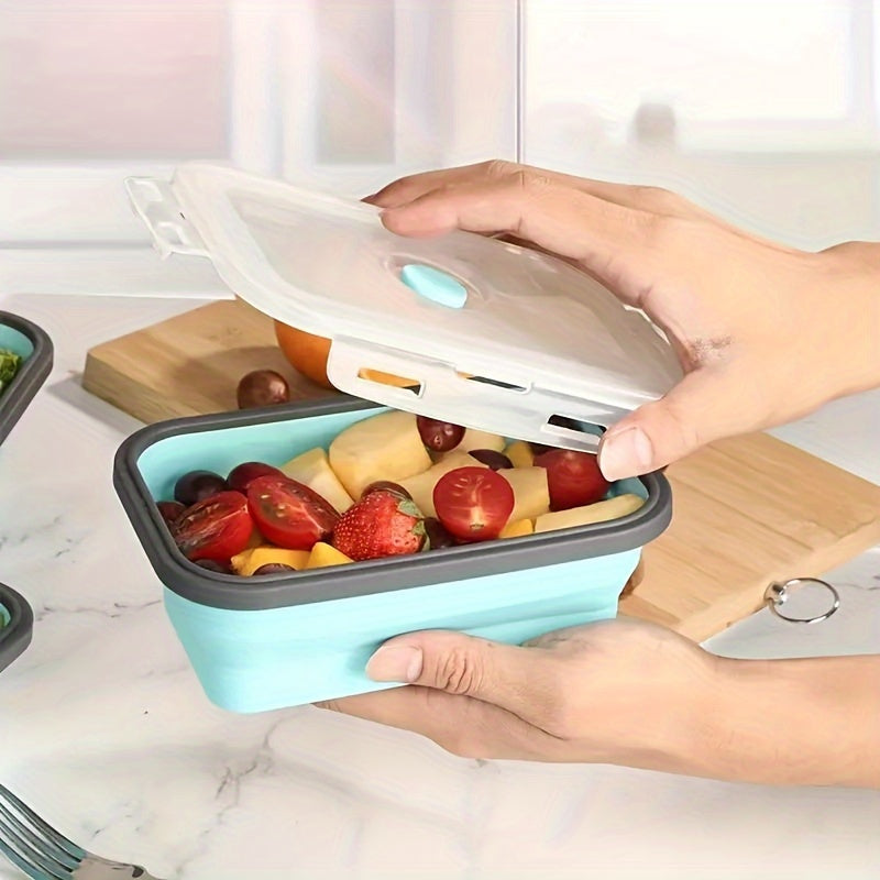 Boîtes Alimentaires Silicone Pliables Empilables - Micro-ondes Congélateur