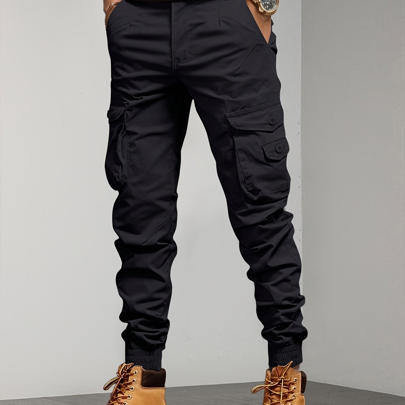 New Style Overalls Men Multi-Pocket Retro Casual Men's Pants Casual Loose Leg Pants